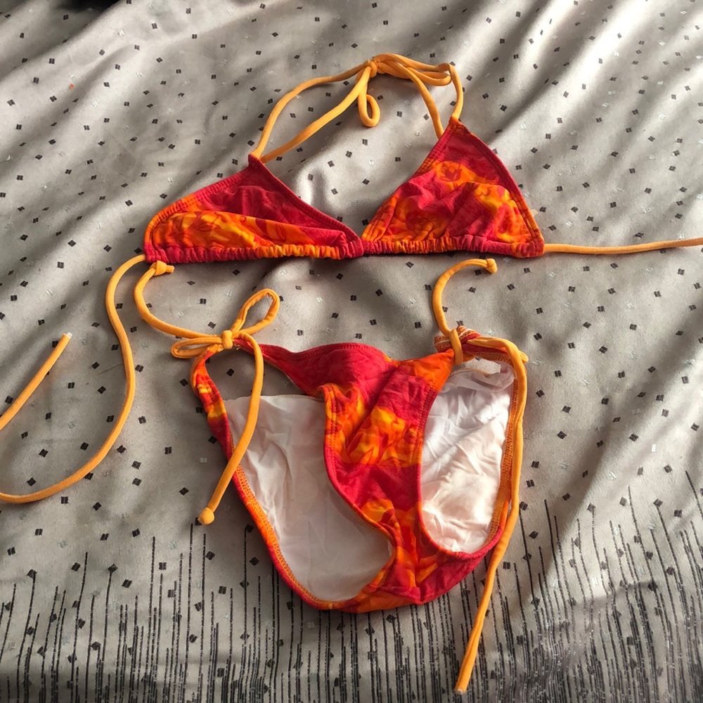 Bright colored bikini